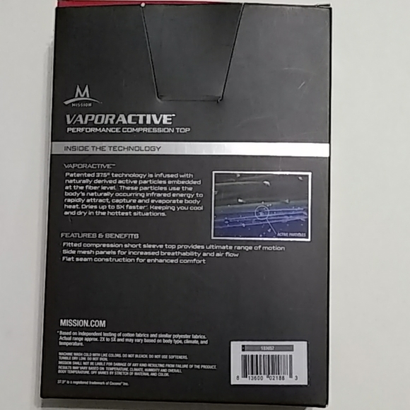 Mission Compression T-shirt Charcoal Gray NIB - Picture 3 of 7